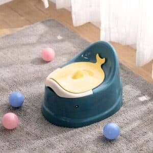Pot de toilettes ergonomique avec couvercle