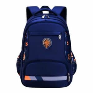 Sac à dos d’école ergonomique bleu en nylon