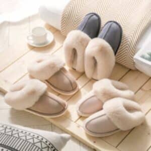Chaussons fourrés femme