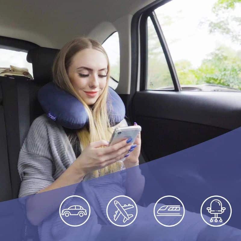 Coussin Ergonomique Cervicales en Mémoire de Forme pour Voyage