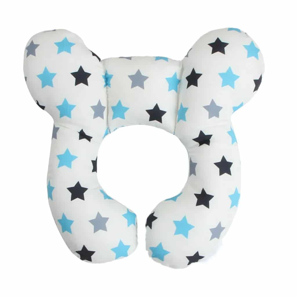 Coussin Ergonomique Cervicales de Voyage Blanc pour Enfant sur fond blanc