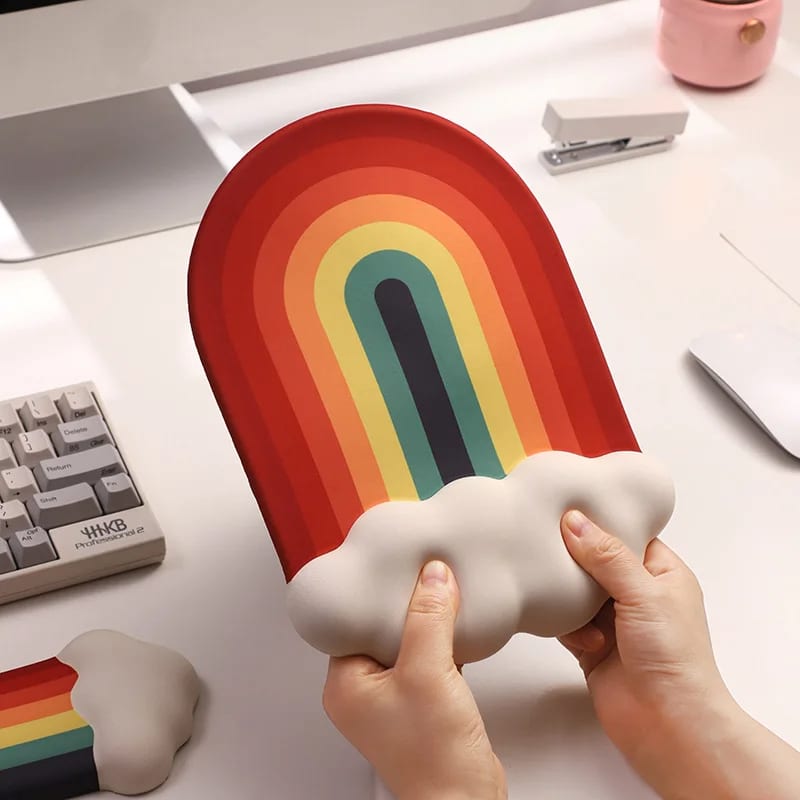Tapis de Souris Ergonomique Coloré et Confortable à Mémoire de Forme