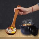 Ustensile de Cuisine Ergonomique Style Cuillère de Service en Bois