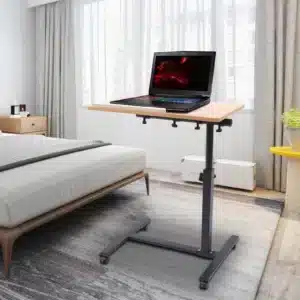 Bureau d'ordinateur portable réglable 360 °   Support Mobile de Table rotatif, plateau de bureau à domicile, Table d'étude roulante, poste de travail pour ordinateur